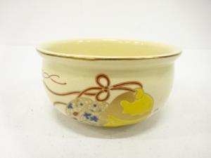 加藤昌山造　金彩色絵　鈴　建水